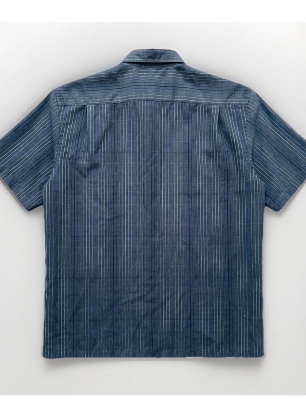 Puritan Blue Short-Sleeve Vertical Stripe Button-Down Shirt - Picture 5 of 5